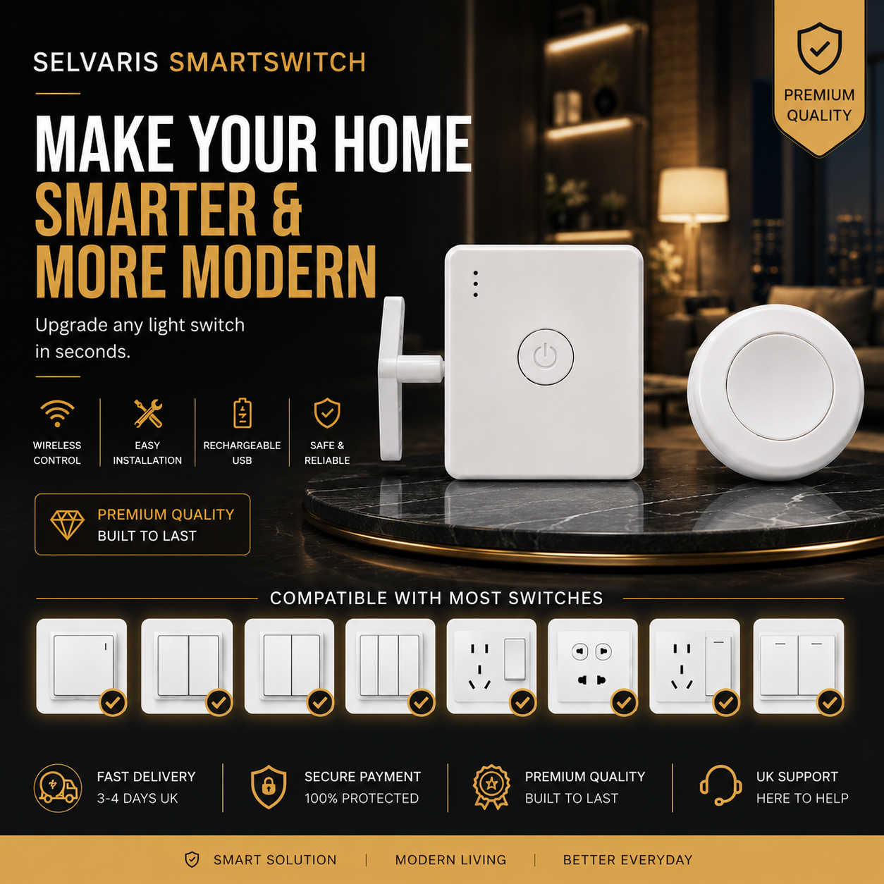 Selvares SmartSwitch™ Make Your Home Smarter & More Modern