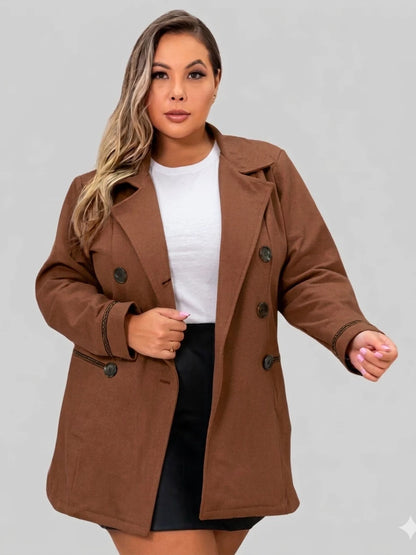 Abrigo largo para mujer tallas grandes
