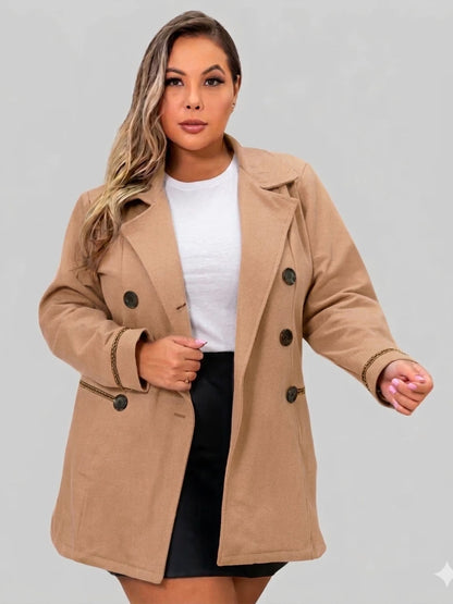 Abrigo largo para mujer tallas grandes